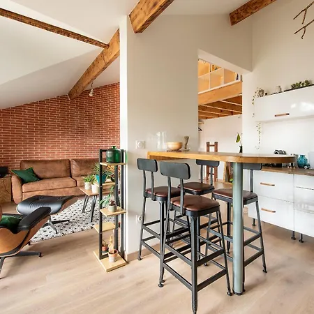 Le Loft Botanique Et Son Parking Gratuit Lägenhet *